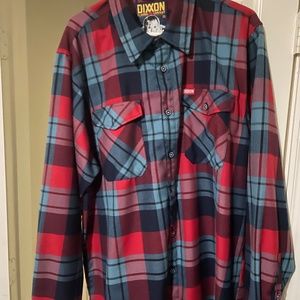 Mens Dixxon Flannel Long Sleeve Shirt - 2XL - XXL - Like New!